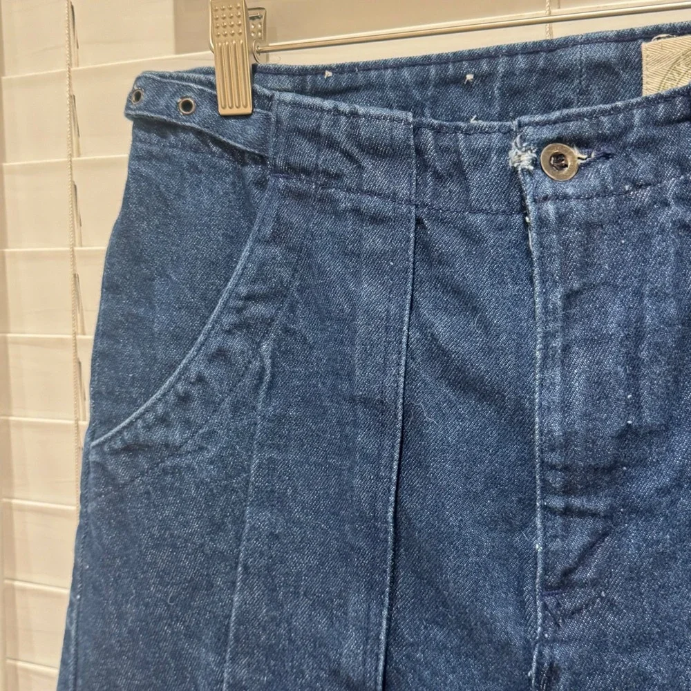 Vintage Levi's 511M 1985 Jeans Women 29 Dark Blue Wide Leg Utility Crop USA Made - Picture 4 of 9